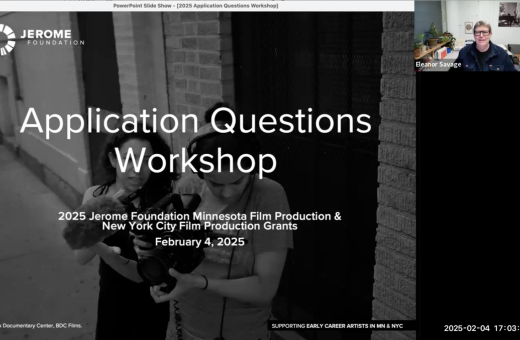 Screenshot from the Application Questions Workshop video